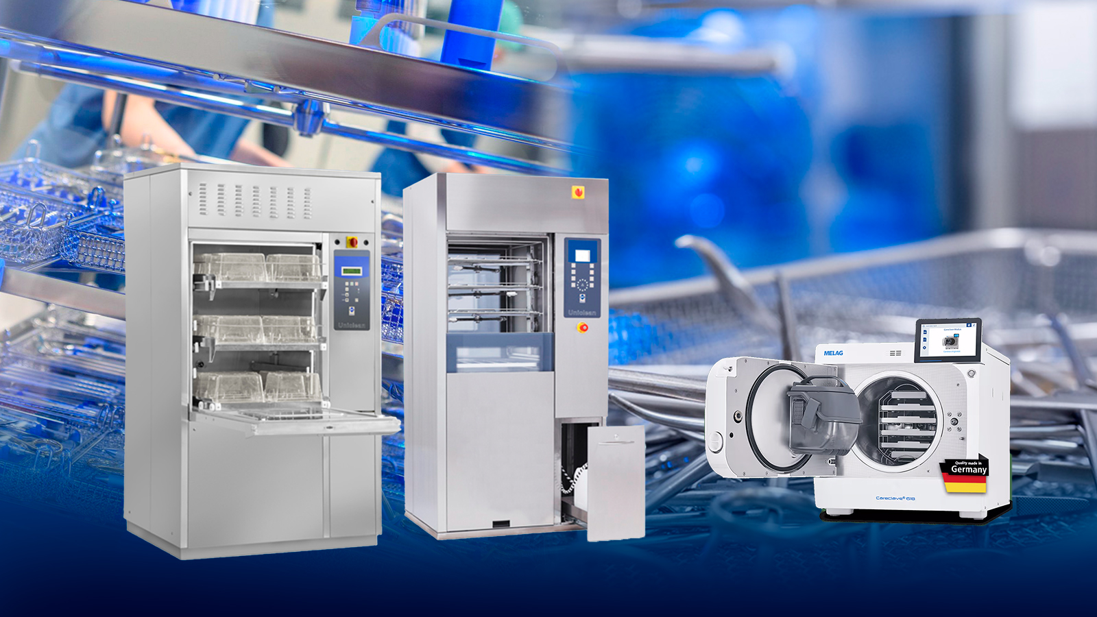 Soluciones GMP e GLP para el proceso de lavado, desinfección y secado de componentes de vidrio, metal y gama de tamaño pequeño.